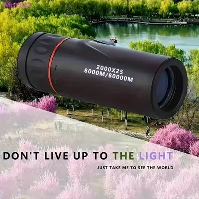 2025 2000X25 HD Monocular Telescope, Compact Portable for Travel, Hiking, Fishing, Camping, Stargazing, Concerts &